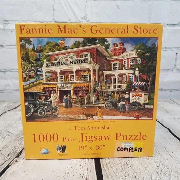 Fannie Mae's General Store 1000p Jigsaw Puzzle by Tom Antonishak - Picture 1 of 5